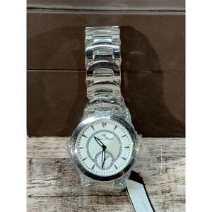 New Lucien Piccard 10268-22 Casablanca Stainless Steel White Mop and Silver